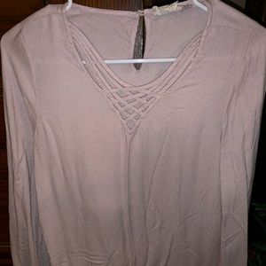 Women’s/Juniors Pink Bell Sleeve Shirt